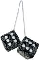 Deense pluche dobbelstenen 10x10 cm grijs