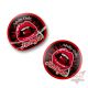 Deurtrede Stickerset Red Light Red Lips - Vinylstickers voor vrachtwagen tredes, kras- en waterbestendig, Truck-Shop.nl.
