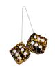 Deense pluche dobbelstenen 10x10 cm geel
