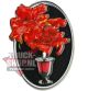 Speld met rode bloem