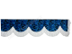 TRUCK-SHOP.NL - Raamband Originele Deense Pluche - Rood met Witte Franjes, 18 cm