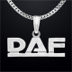 Zilveren Hanger DAF Letters Groot - Iconisch ontwerp voor vrachtwagenliefhebbers | Truck-Shop.nl

