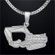 Zilveren Hanger Rups Diep