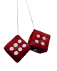 Alcantara dobbelstenen 10x10cm Rood