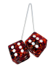 Deense pluche dobbelstenen 10x10cm rood