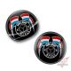 Hollandstyle Deurtrede sticker set van 2 stuks .Formaat is 9x9cm