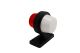 Gylle breedtelamp kort Rood- Melk Wit rubber arm 110mm. incl.RVS fitting