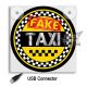 Lichtbakje de Luxe - Fake taxi-GEEL 5v USB