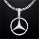 Zilveren Hanger MB Logo, het iconische Mercedes-Benz logo in zilver - Truck-Shop.nl
