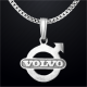 Zilveren hanger Volvo logo, gedetailleerd ontwerp, perfect voor vrachtwagenliefhebbers - Truck-Shop.nl
